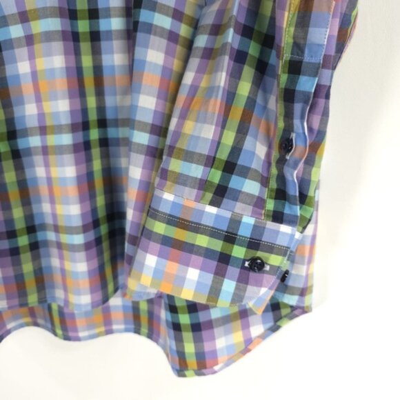 St. CROIX MADE IN ITALY 🇮🇹 Multicolor Plaid Long Sleeve Button Down Shirt XXL‎ - Picture 9 of 10